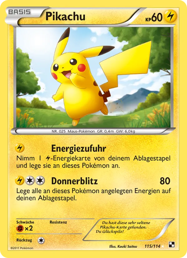 Pikachu (Schwarz & Weiß #115/114)
