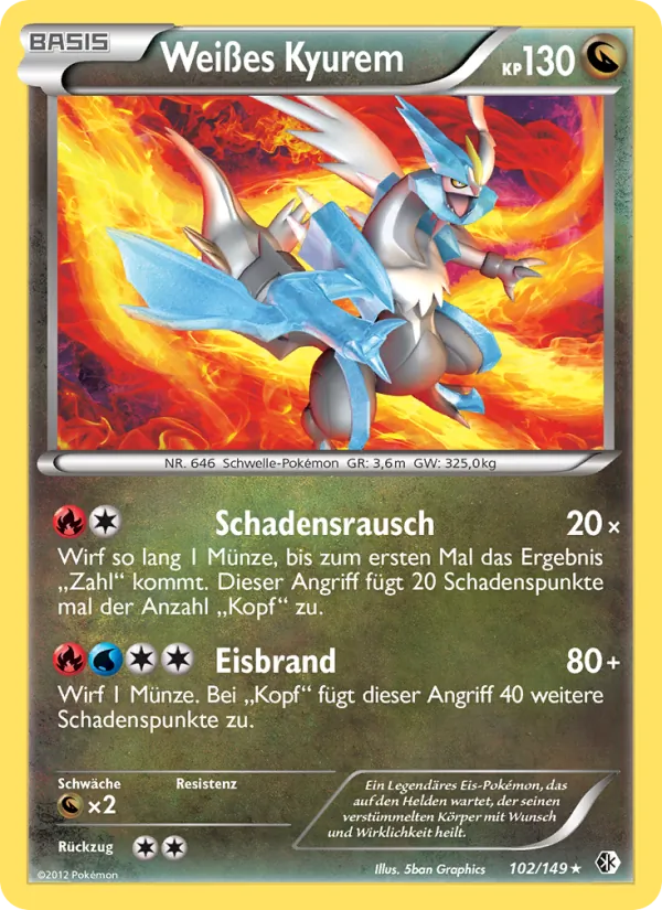 Weißes Kyurem (Boundaries Crossed #102/149)