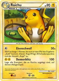 Raichu (HeartGold SoulSilver #10/123)