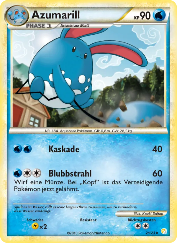 Azumarill (HeartGold SoulSilver #2/123)