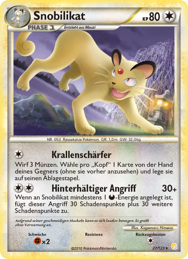 Snobilikat (HeartGold SoulSilver #27/123)