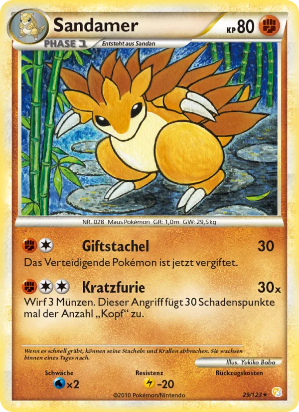 Sandamer (HeartGold SoulSilver #29/123)