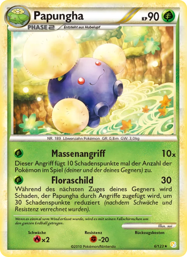Papungha (HeartGold SoulSilver #6/123)