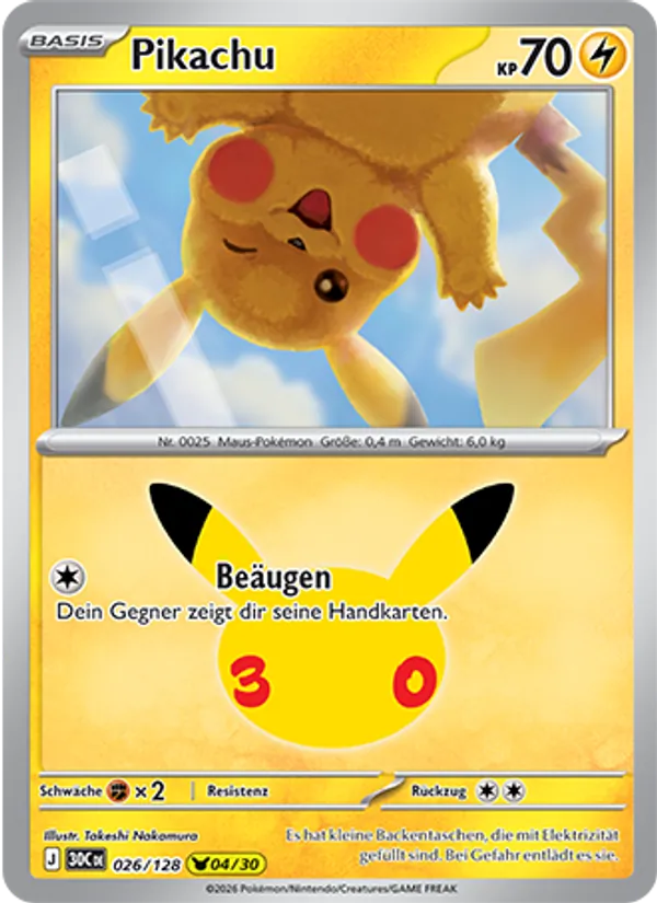 Pikachu (30th Celebration #026/128)