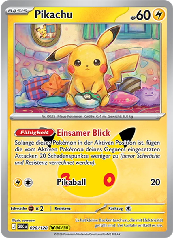 Pikachu (30th Celebration #028/128)