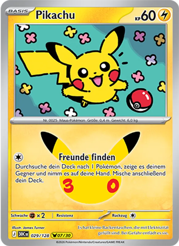 Pikachu (30th Celebration #029/128)