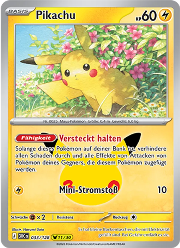 Pikachu (30th Celebration #033/128)