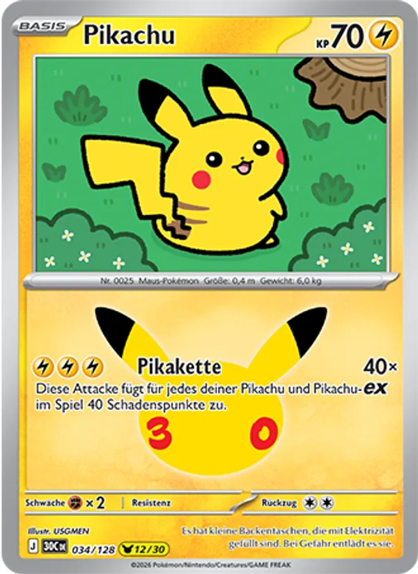 Pikachu (30 Jahre #034/128)