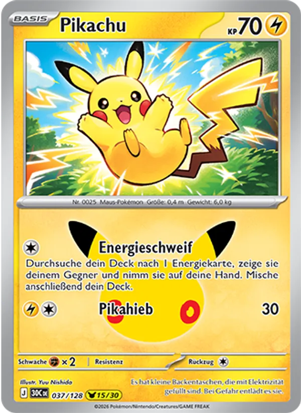 Pikachu (30th Celebration #037/128)