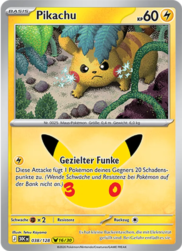 Pikachu (30th Celebration #038/128)