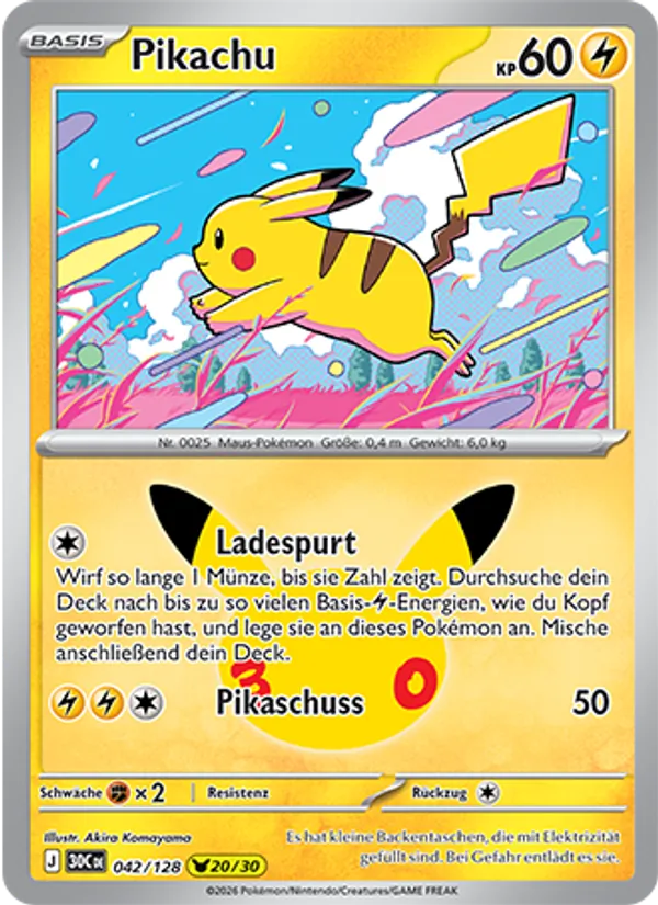 Pikachu (30th Celebration #042/128)