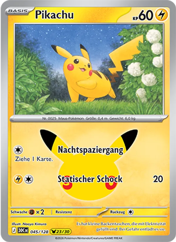 Pikachu (30th Celebration #045/128)