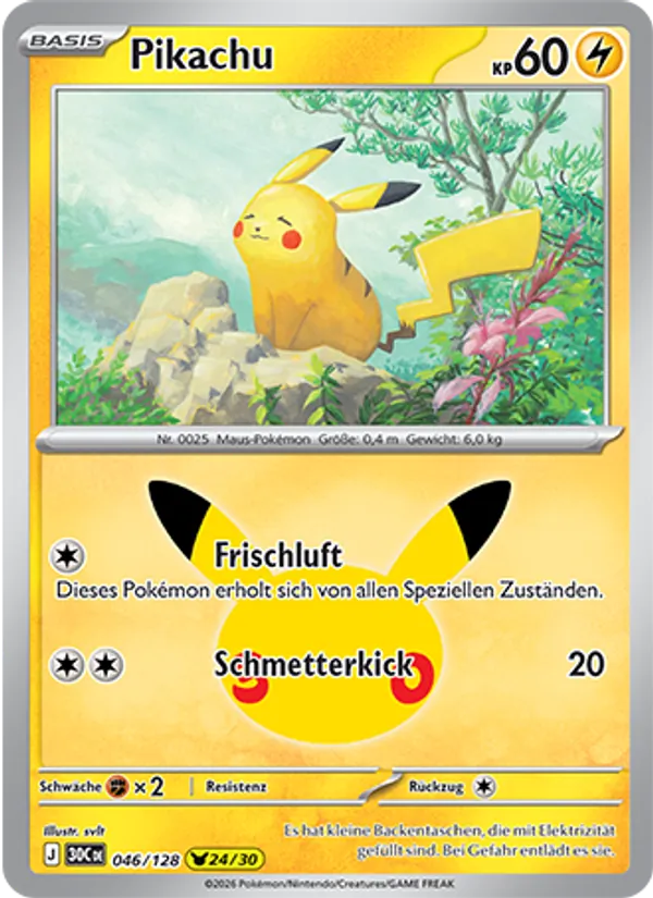 Pikachu (30th Celebration #046/128)