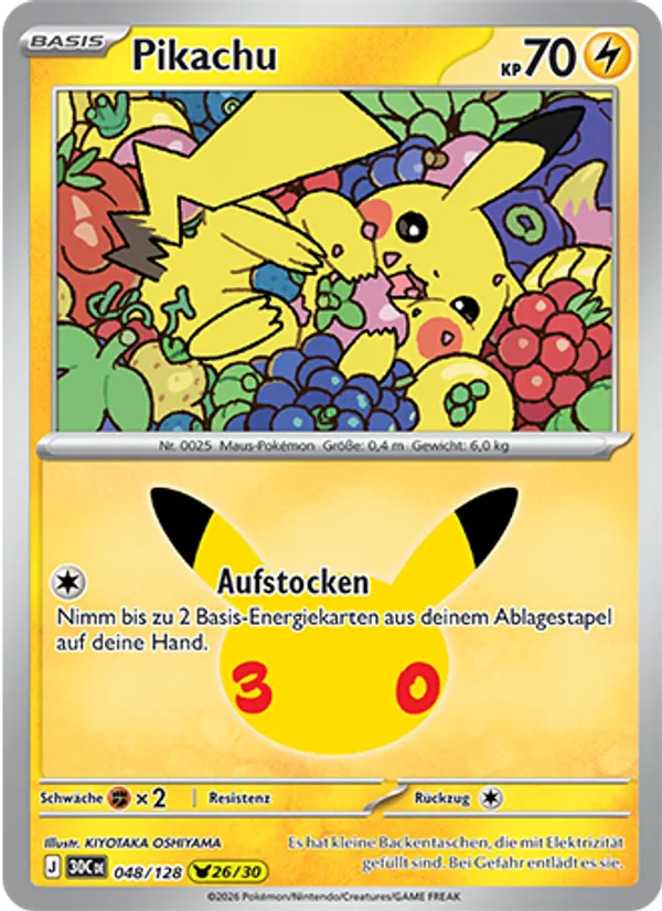 Pikachu (30th Celebration #048/128)