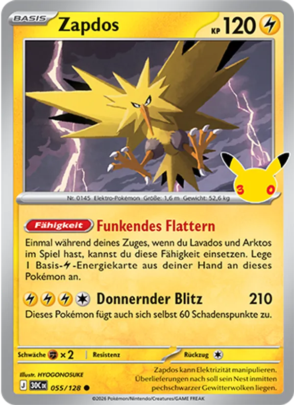 Zapdos (30 Jahre #055/128)