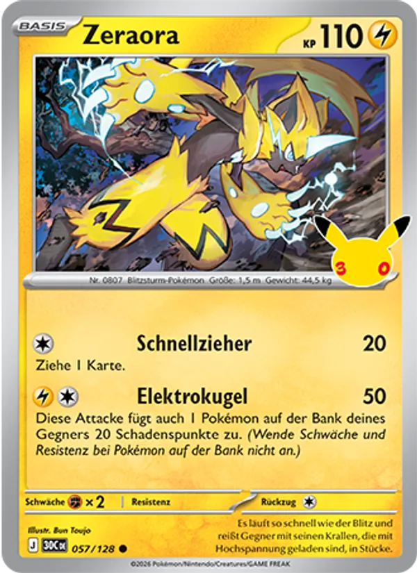 Zeraora (30 Jahre #057/128)