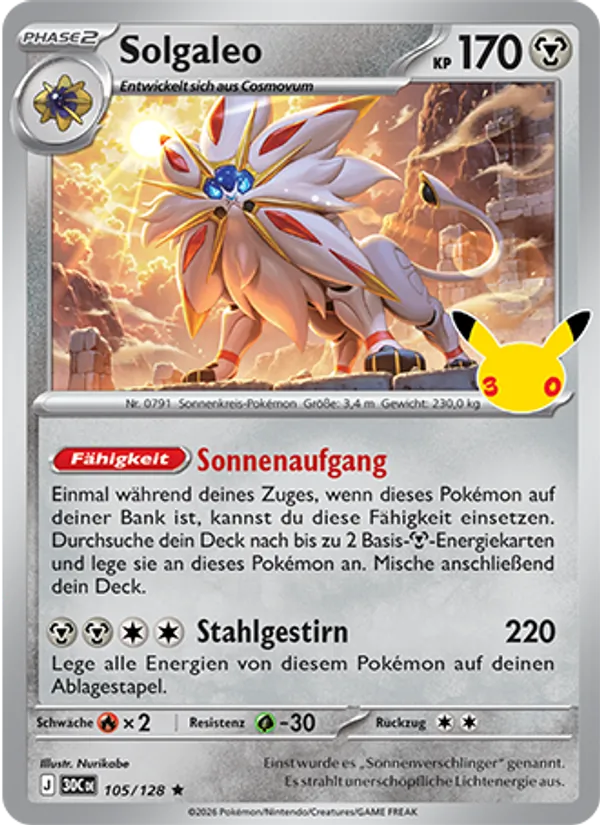 Solgaleo (30 Jahre #105/128)