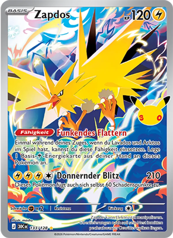 Zapdos (30 Jahre #133/128)