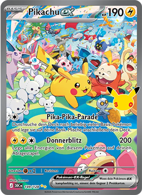 Pikachu-ex (30 Jahre #149/128)