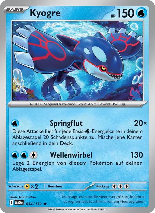 Kyogre (Mega-Entwicklung #034/132)