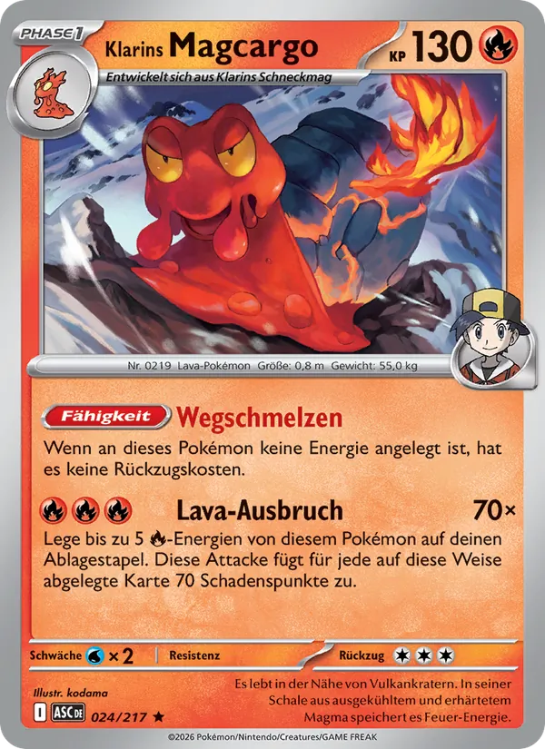 Klarins Magcargo (Erhabene Helden #024/217)