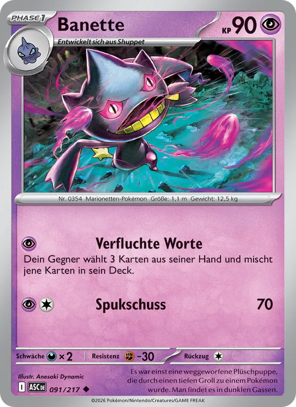 Banette (Ascended Heroes #091/217)