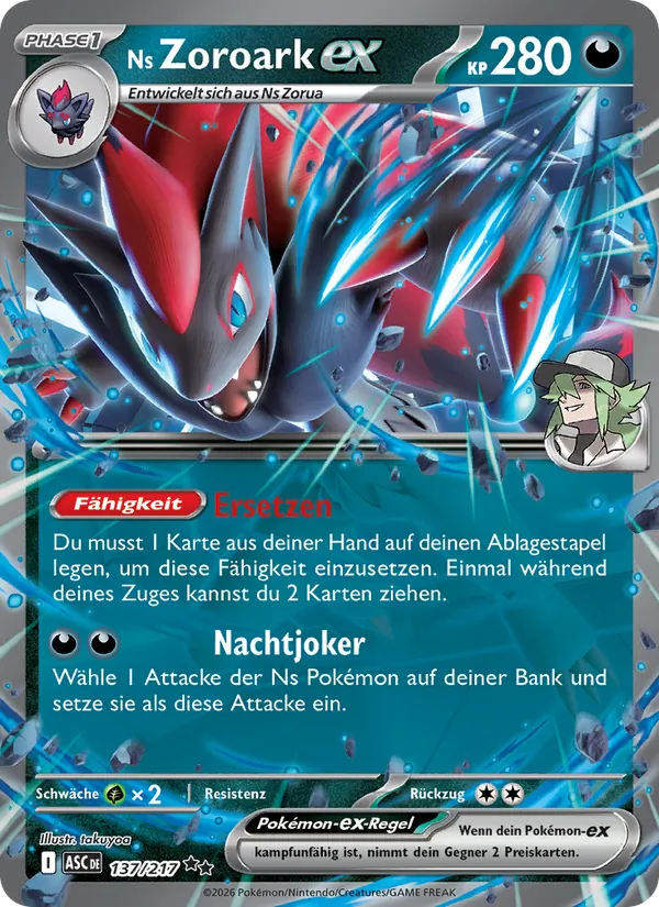 Ns Zoroark-ex (Erhabene Helden #137/217)