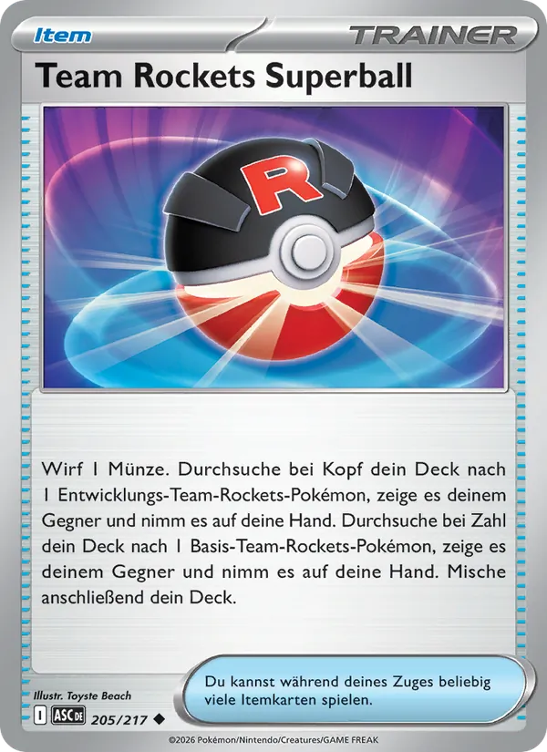 Team Rockets Superball (Ascended Heroes #205/217)