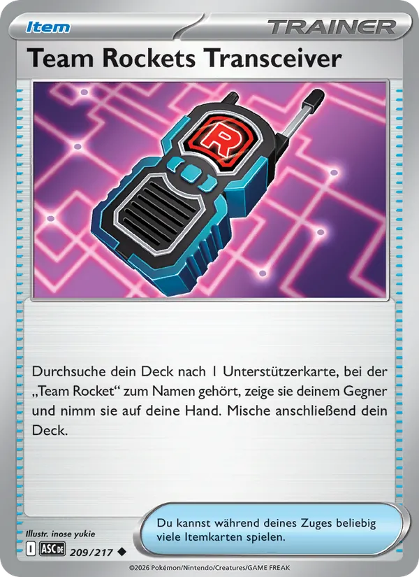 Team Rockets Transceiver (Erhabene Helden #209/217)