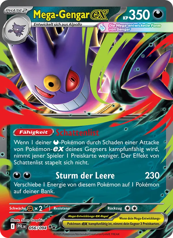 Mega-Gengar-ex (Fatale Flammen #056/94)