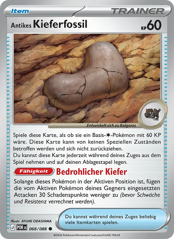 Antikes Kieferfossil (Optimale Ordnung #068/88)