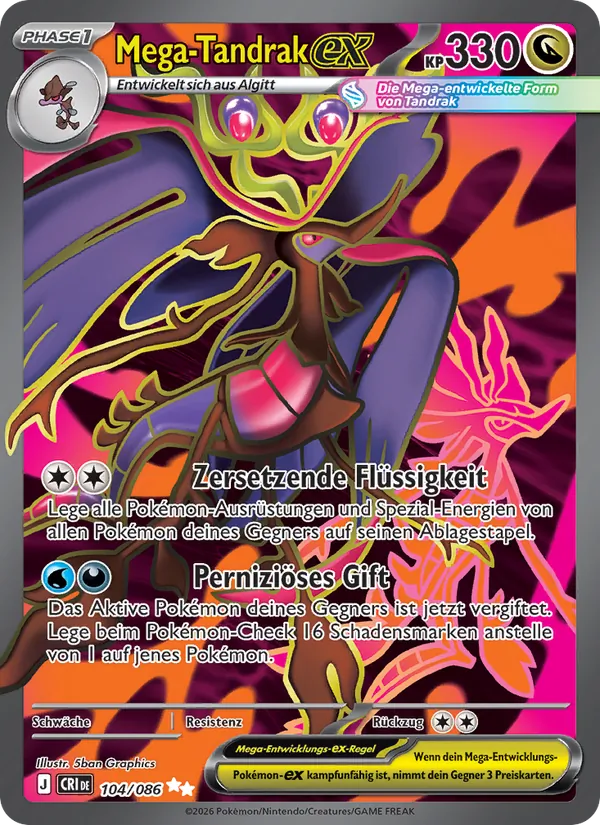 Mega-Tandrak-ex (Wachsendes Chaos #104/86)