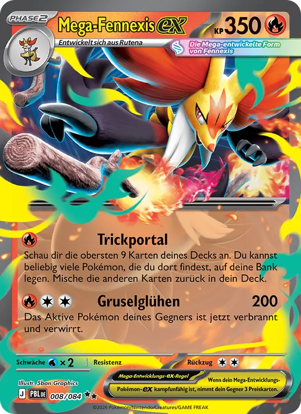 Mega-Fennexis-ex (Dunkelnacht #008/84)