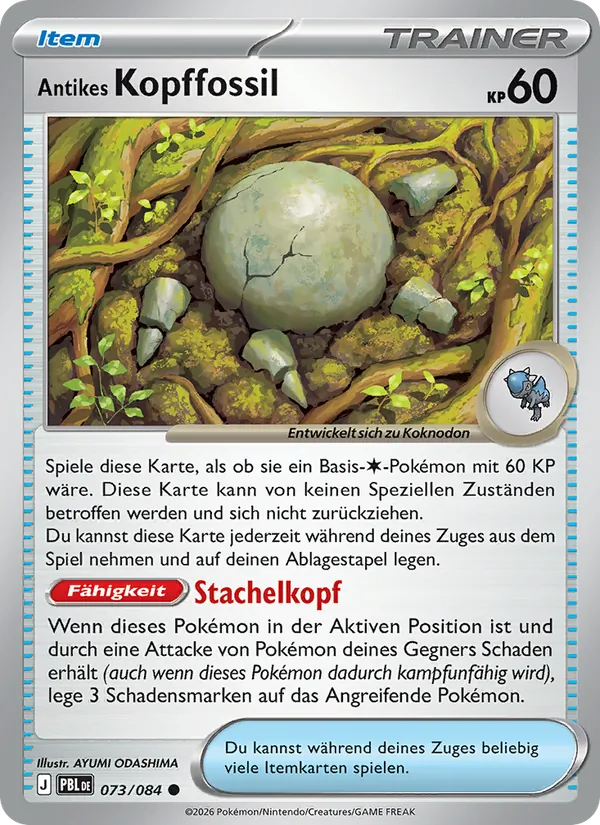 Antikes Kopffossil (Dunkelnacht #073/84)