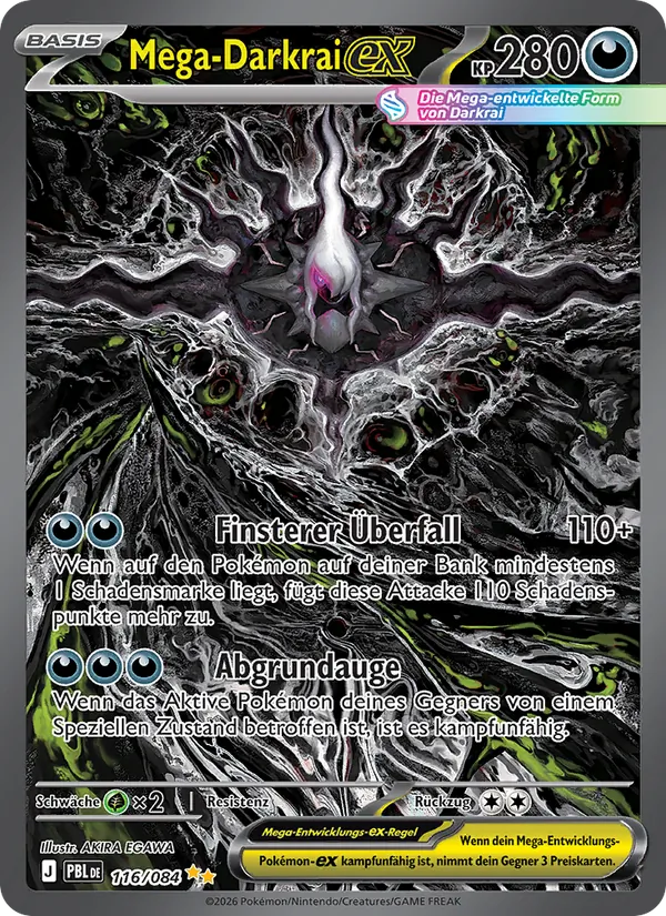 Mega-Darkrai-ex (Dunkelnacht #116/84)
