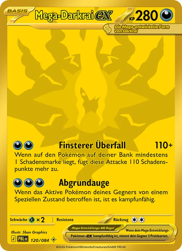 Mega-Darkrai-ex (Dunkelnacht #120/84)