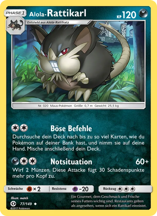 Alola-Rattikarl (Sonne & Mond #77/149)
