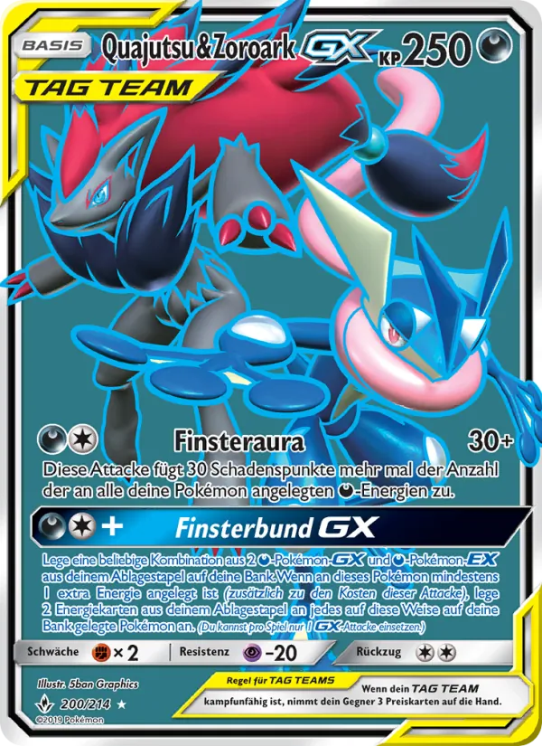 Quajutsu & Zoroark GX (Kräfte im Einklang #200/214)
