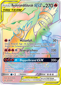 Reshiram & Glurak GX (Kräfte im Einklang #217/214)