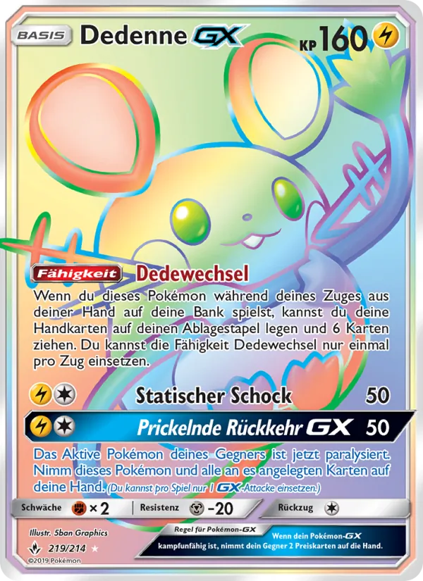 Dedenne GX (Kräfte im Einklang #219/214)