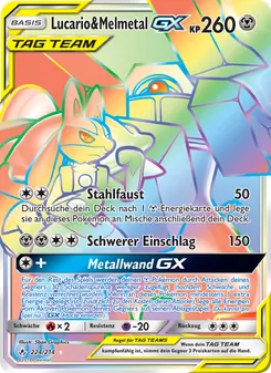 Lucario & Melmetal GX (Kräfte im Einklang #224/214)