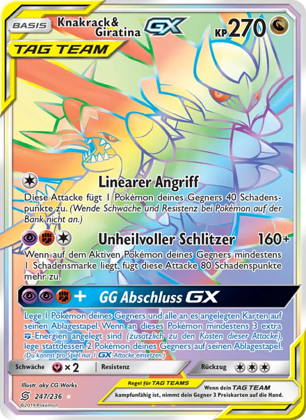Knakrack & Giratina GX (Bund der Gleichgesinnten #247/236)