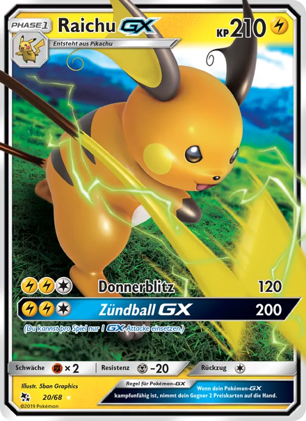 Raichu-GX (Verborgenes Schicksal #20/68)