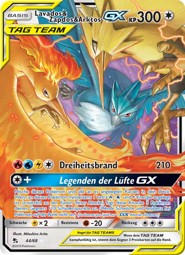 Lavados & Zapdos & Arktos-GX (Verborgenes Schicksal #44/68)