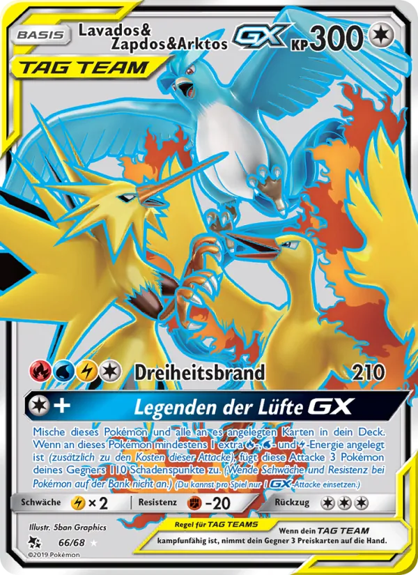 Lavados & Zapdos & Arktos-GX (Verborgenes Schicksal #66/68)