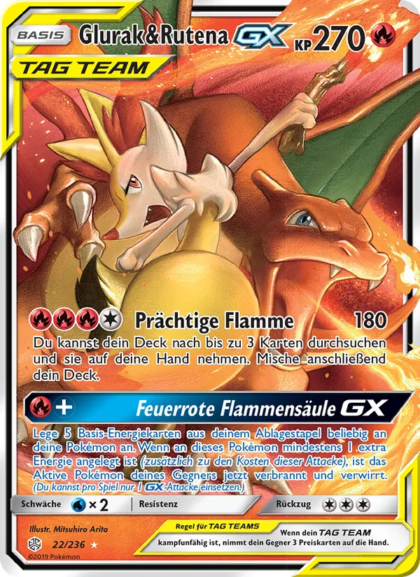 Glurak & Rutena GX (Welten im Wandel #22/236)