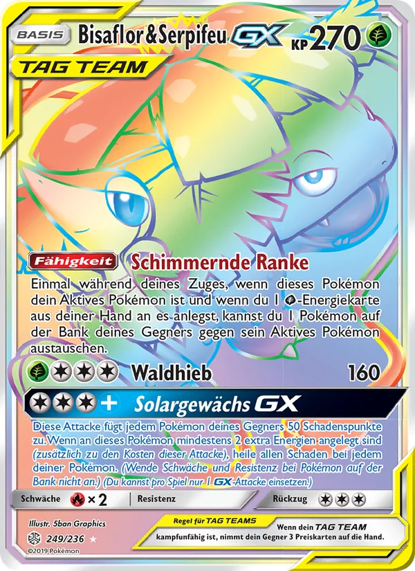 Bisaflor & Serpifeu GX (Welten im Wandel #249/236)