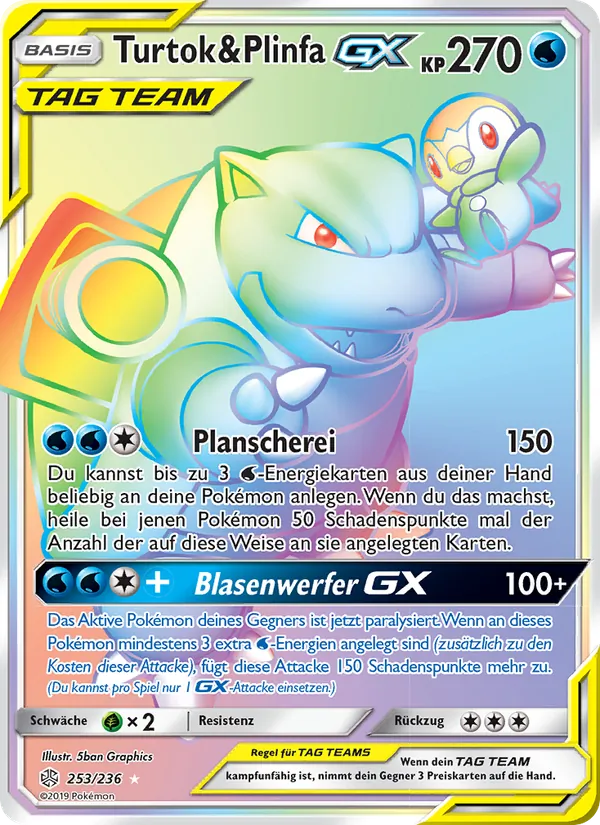 Turtok & Plinfa GX (Cosmic Eclipse #253/236)