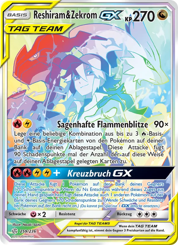 Reshiram & Zekrom GX (Welten im Wandel #259/236)