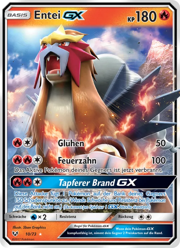 Entei GX (Schimmernde Legenden #10/73)